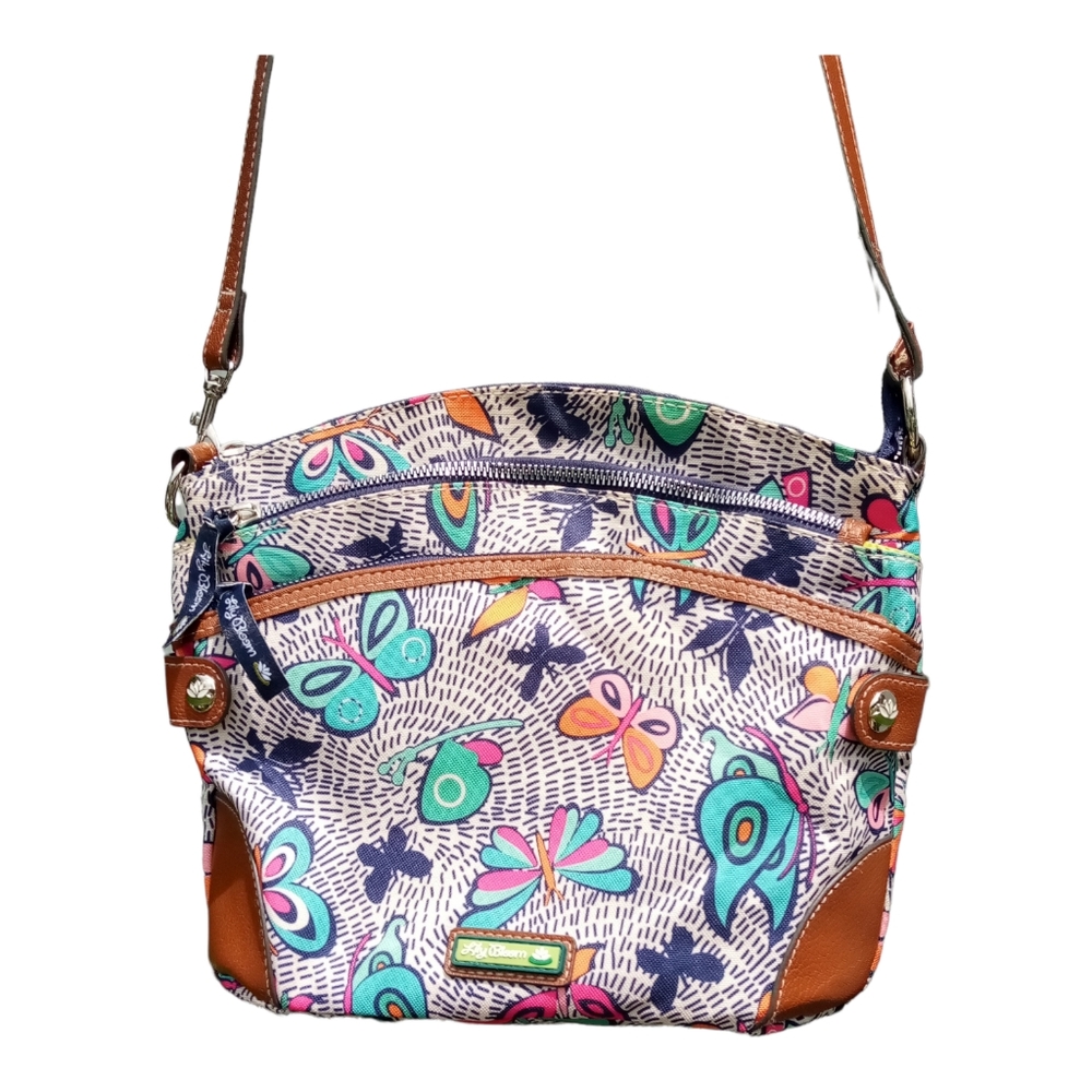 Lily Bloom Night Flight Convertible Strap Purse Butterflies